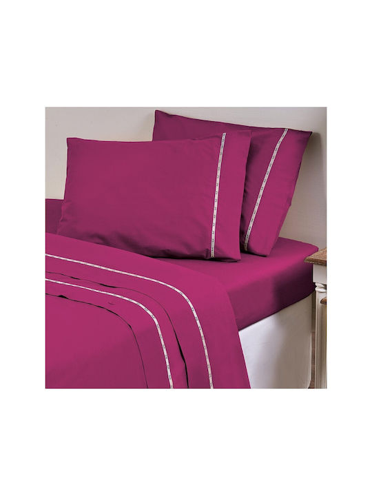 19V69 Colori Pillowcase Set with Envelope Cover Pink 50x70cm. 10.00636