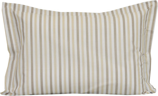 Anna Riska Mix & Match Stripe Σετ Μαξιλαροθήκες Oxford Ecru 53 50x70εκ.