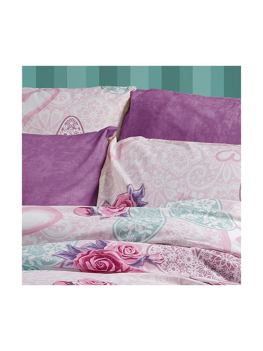 Dimcol Chloe Kissenbezug mit Umschlagumschlag Pink 50x70cm.