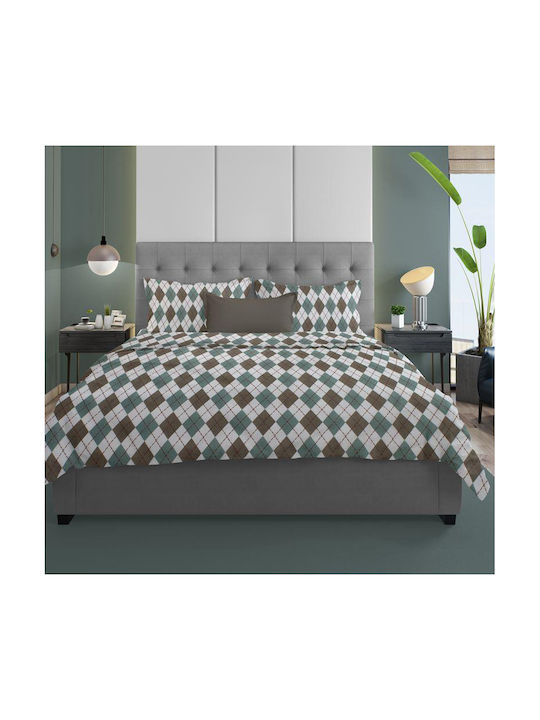 Dimcol Diamond Pillowcase with Envelope Cover 329 Petrol 50x70cm.