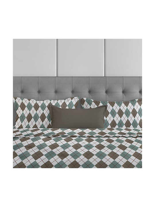 Dimcol Diamond Pillowcase with Envelope Cover 329 Petrol 50x70cm.