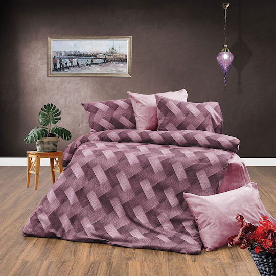 Dimcol Алкмини Калъфка за Възглавница с корица за плик 453 Mauve 50x70см.