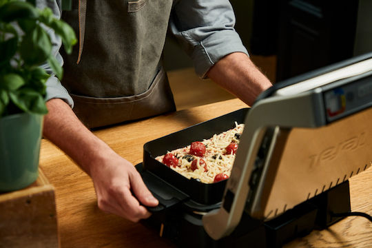 Tefal Optigrill 4-in-1 Tabletop Electric Grill Smooth and Ribbed Plate 2100W Inox with Lid and Adjustable Thermostat