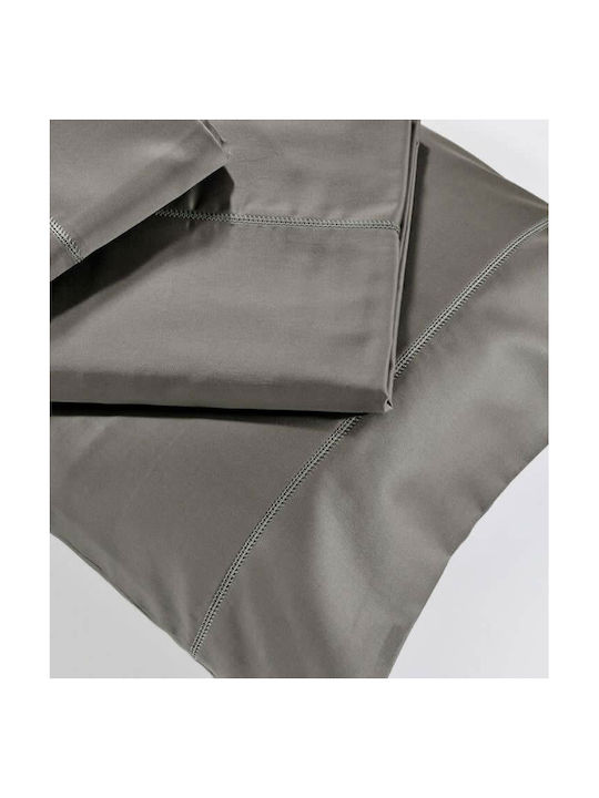 Down Town Home S250 Pillowcase Set Oxford 06 Anthracite 52x75cm.