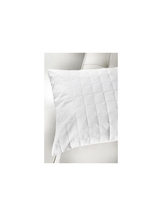 La Luna Luxurious Pillowcase Set with Envelope Cover Quilted White 50x70cm.