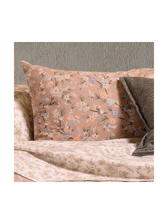Melinen Amy Set Pillowcases with Envelope Cover Beige 50x70cm