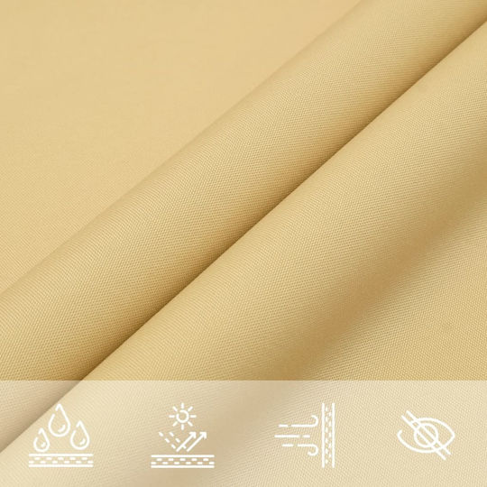 vidaXL Rectangular Shade Sail Beige with PU Coating 3x6m