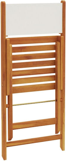 Outdoor-Stuhl Hölzernes Cream 2Stück 38x32.5x81εκ.