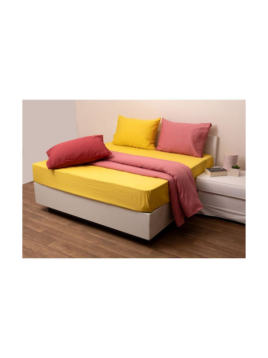 Anna Riska Fashion Σετ Μαξιλαροθήκες Oxford 4 Yellow 50x70εκ.