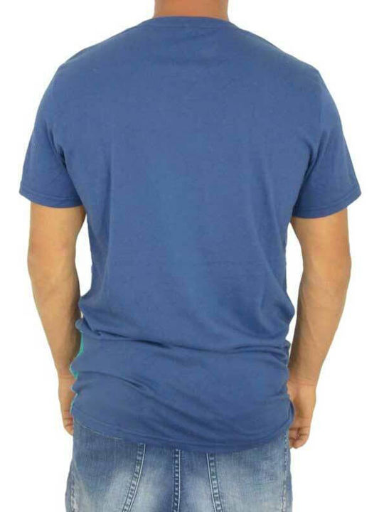 Humor Herren T-Shirt Kurzarm Blau