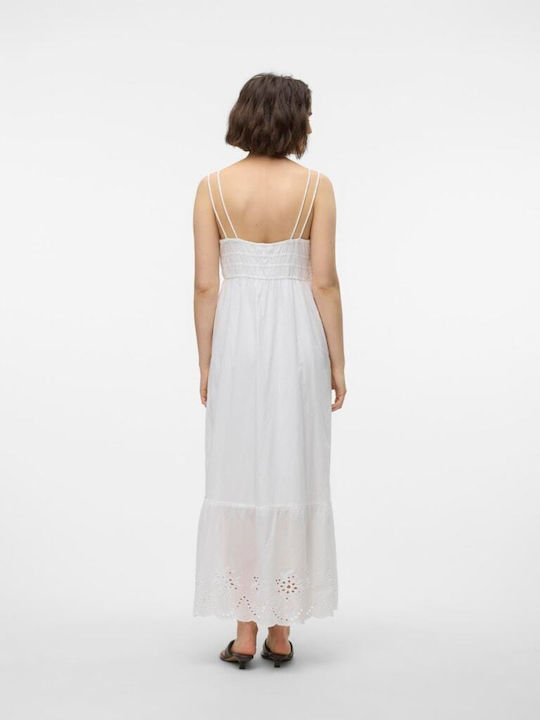Vero Moda Sommer Maxi Abendkleid Bright White