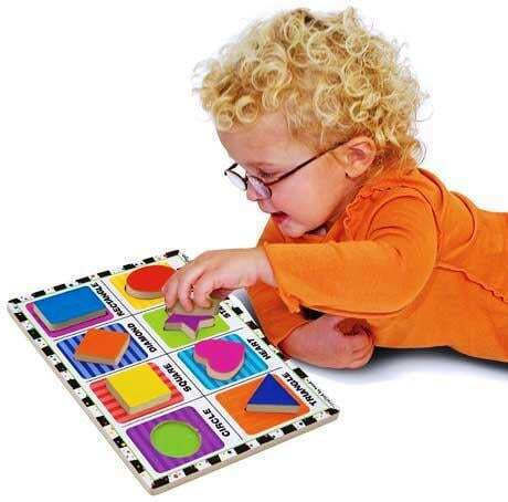Ξύλινο Παιδικό Puzzle Σφηνώματα 3d Geometric Shapes Melissa & Doug