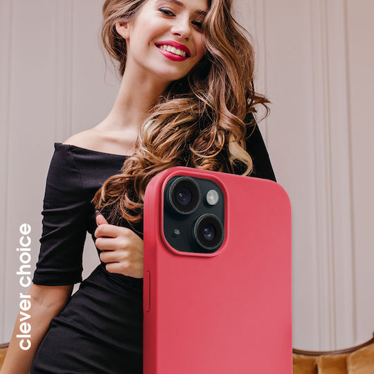 Crong Color Back Cover Σιλικόνης Ροζ (iPhone 15)
