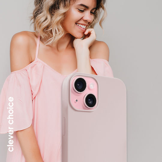 Crong Color Back Cover Σιλικόνης Ροζ (iPhone 15)