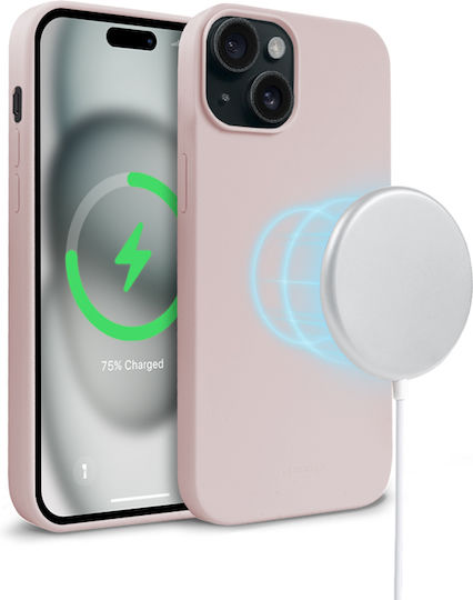 Crong Color Back Cover Σιλικόνης Ροζ (iPhone 15)