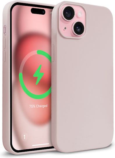 Crong Color Back Cover Σιλικόνης Ροζ (iPhone 15)