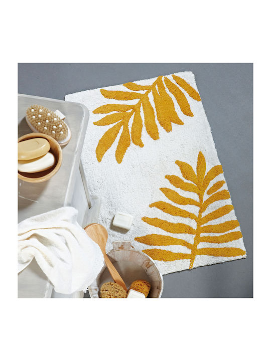 Kentia Covoraș de Baie Bumbac Kendra 000069593 Off White / Mustard 70x110buc