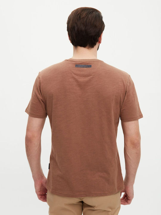 Beneto Maretti Men's Short Sleeve T-shirt Camel