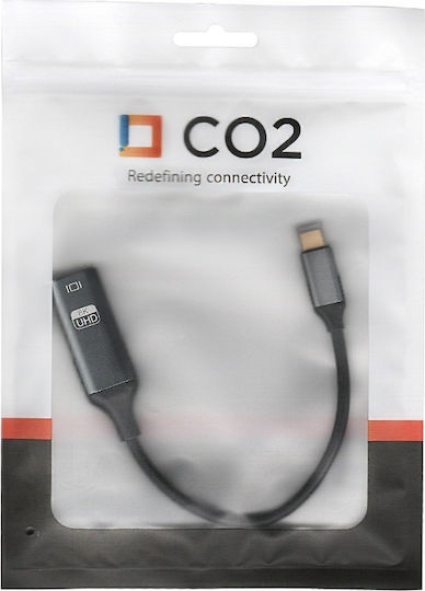 Convertor USB-C Masculin În DisplayPort Feminin Gri 1 Bucată CO2-0048