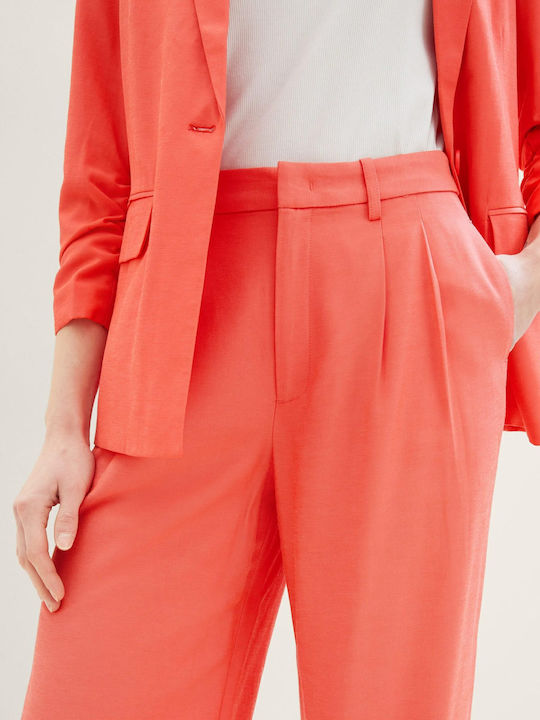 Women's Fabric Trousers Red