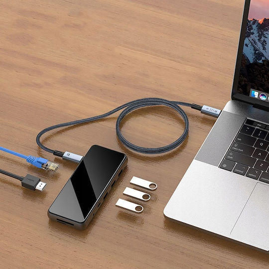 Tech-Protect Ultraboost USB 4 Video Cable USB-C Male - USB-C 240W PD Grey 2m