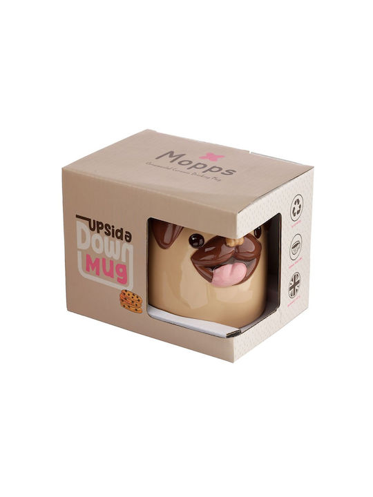 Puckator Upside Down Becher Keramik Beige 550ml