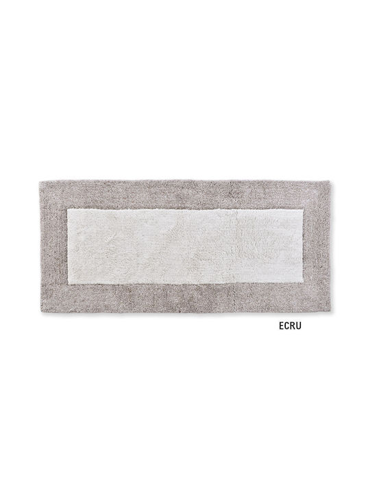 Down Town Home Bath Mat Cotton Border 60-0245 Ecru 70x160cm