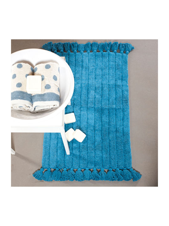 Kentia Bath Mat Cotton Nova 000069610 01 Blue 60x90cm