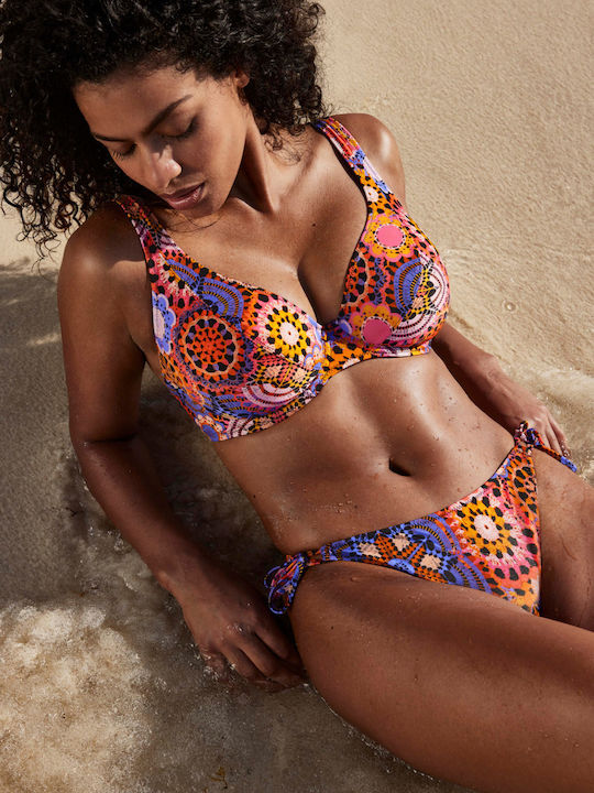 Padded Underwire Bikini Bra Santiago Nights with Adjustable Straps Multicolor