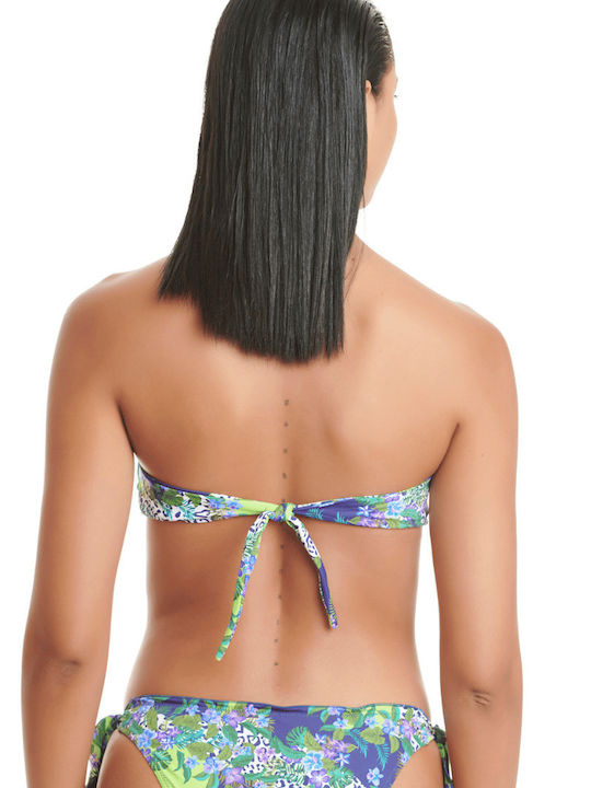 Strapless Bikini Top με Ενίσχυση Multicolour