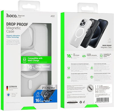 Hoco Drop Proof Back Cover 1.5mm Magnetic White (iPhone 15 Pro Max)