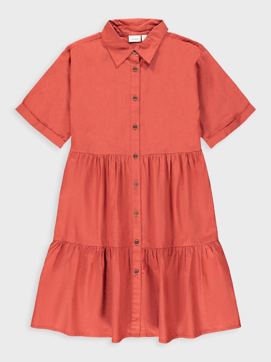 Name It Kids Dress Short Sleeve Orange