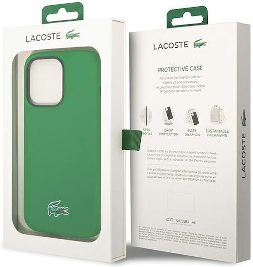 Lacoste Silicone Magsafe Back Cover Plastic Green (iPhone 15 Pro Max)
