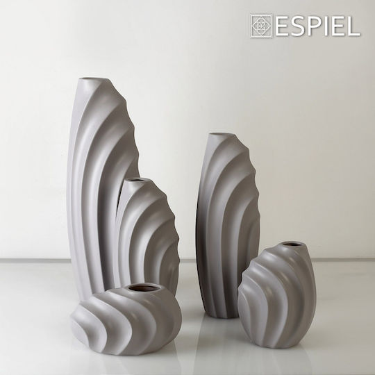 Espiel Decorative Vase Gray 17x22.5x22.5cm