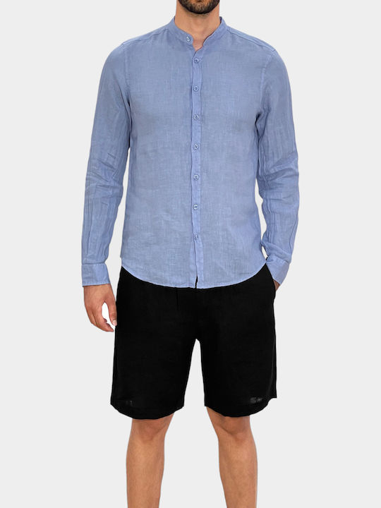 Leinen Hemd Hellblau