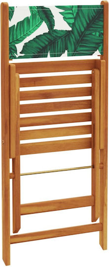 Outdoor Chair Wooden Masif Akakiaia 2pcs 38x32.5x85cm