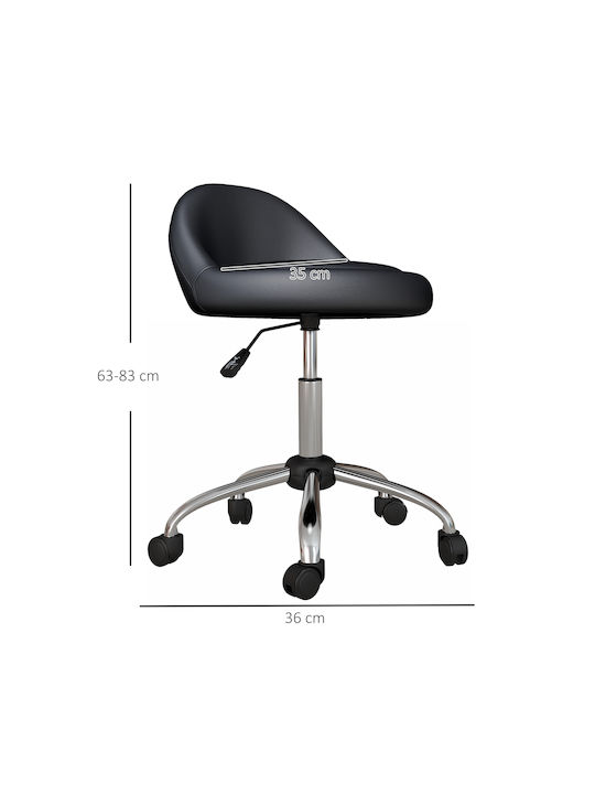 Office Desk Stool Black 35x35x83cm