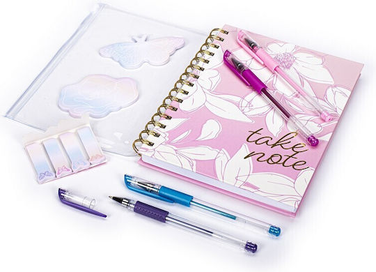 Tri-coastal Notebook with Built-in Pencil Case and 4 Note-taking Pens