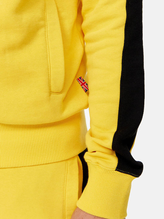 Ανδρικό Σετ Βαμβακερό Φόρμα & Ζακέτα Lonsdale Beickerton Slim Fit Yellow Black