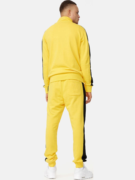 Ανδρικό Σετ Βαμβακερό Φόρμα & Ζακέτα Lonsdale Beickerton Slim Fit Yellow Black