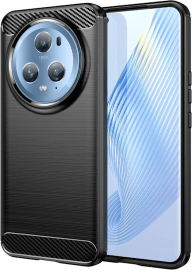 Techsuit Carbon Silicone Back Cover Σιλικόνης Μαύρο (Honor Magic5 Pro)