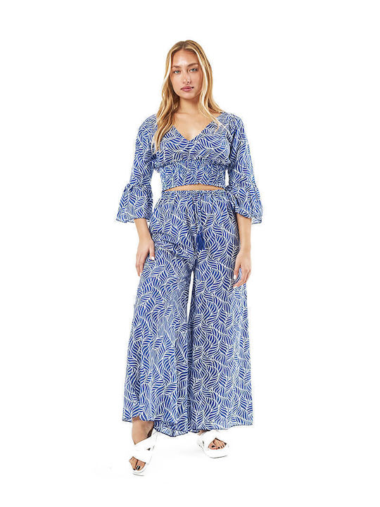 Verde Damen Kaftan Strand Blau