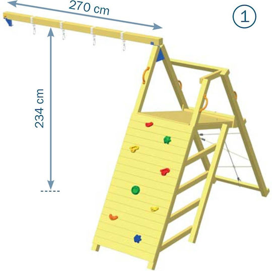 Προέκταση Ξύλινη Πύργου Κούνιες Challenger 270 Cm Showood