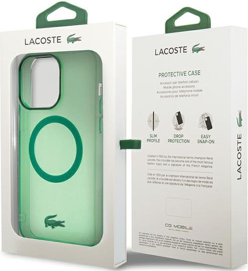 Lacoste Back Cover Plastic Verde (iPhone 15 Pro)