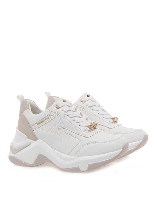 Renato Garini Damen Sneakers Off White / Beige Gold