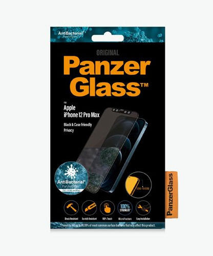 PanzerGlass Edge-to-edge Privacy Tempered Glass Black (iPhone 12 Pro Max)