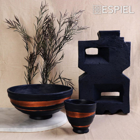 Espiel Glass Vase Ecomix Blue 15x15cm