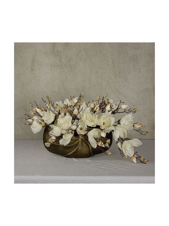 InTheBox Vază Decorativă Aluminiu Iwa 2 Galben 19x9x39cm 1buc