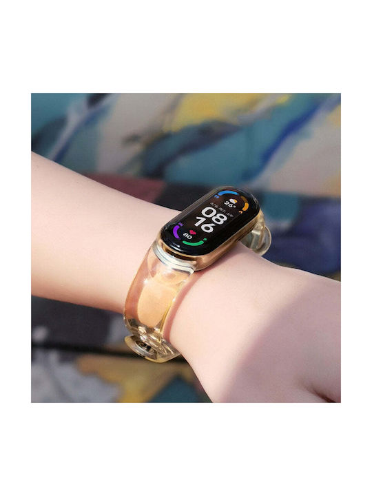 Hurtel Λουράκι Σιλικόνης Διάφανο/Μαύρο (Mi Smart Band 5/Mi Smart Band 6)