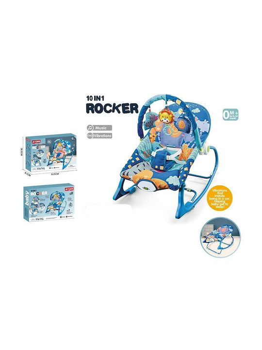 Electric Baby Relax 2 in 1 Ελεφαντάκι with Music and Vibration Blue for Child up to 18kg